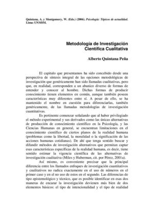 3634305 Metodologia De Investigacion Cualitativa A Quintana