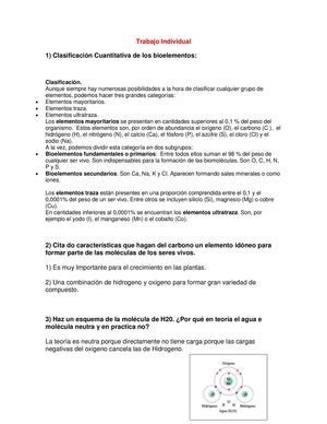 Trabajo Individua (Base Molecular De La Vida)