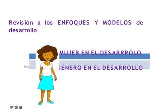 Mujer En El Desarrollo Y Género En El Desarrollo