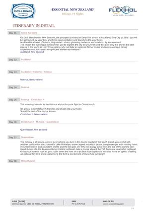 New Zealand Tour & Holiday Packages with Cox & Kings, India