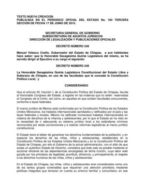 Ley De Los Derechos De Niñas, Niños Y Adolescentes Del Estado De Chiapas
