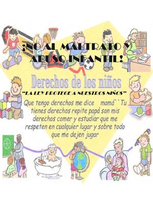 NO AL MALTRATO Y ABUSO INFANTIL