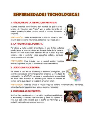Enfermedades De La Tecnologia