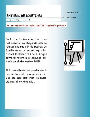 entrega boletines