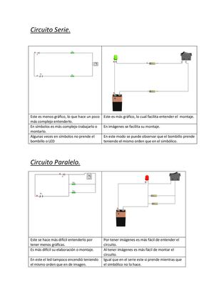 Comparacion Circuitos Serie Y Paralelo