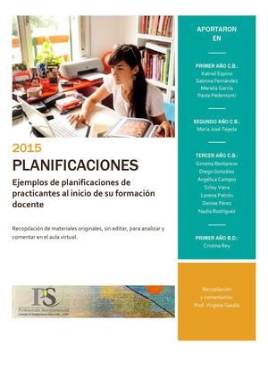 Librillo Primeras Planificaciones Para Analizar