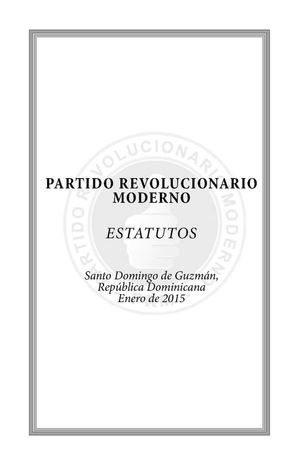 Estatutos Partido Revolucionario Moderno