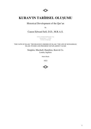 Kuran’in Tarihsel Oluşumu