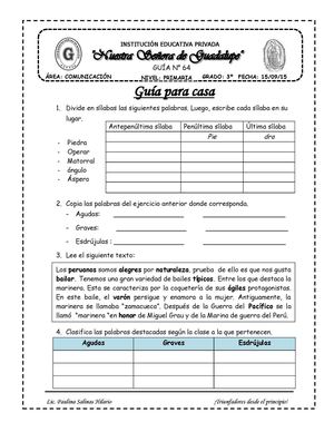 GUÍA PARA CASA REPASO