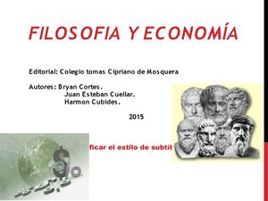 Trabajo final de filosofia y economia