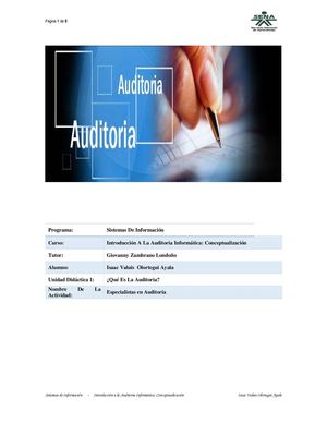 ¿Qué es la Auditoría?