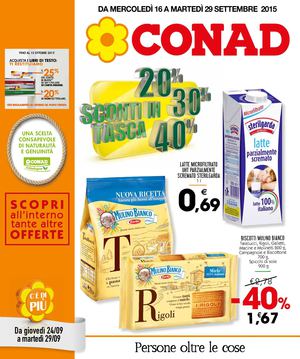 Volantino Conad Puglia Basilicatadal 16 Al 29 Settembre