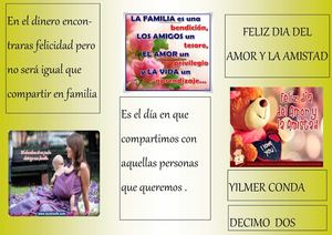 Folleto Amor Y Amistad