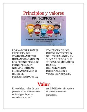 Principios Y Valores