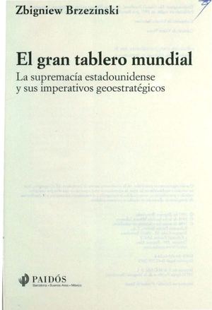 El Gran Tablero Mundial Auto Zbigniew Brzezinski