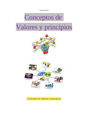 Concepto De Principios Y Valores