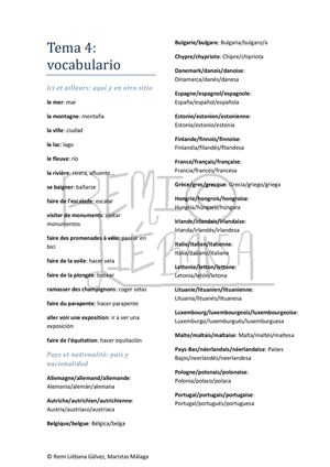 Tema 4 - Vocabulario