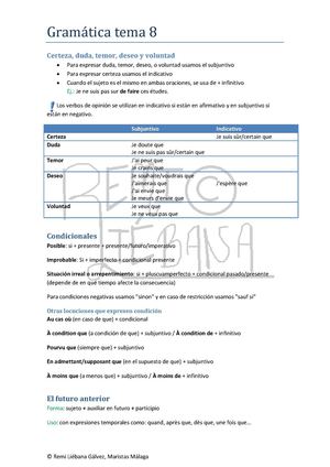 Tema 8 - Gramática