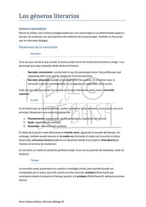 Los Géneros Literarios