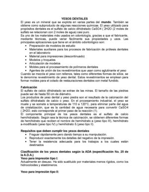 Yesos Dentales