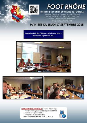 PV 256 du jeudi 17 septembre 2015
