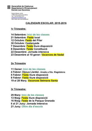 Calendari 2015 2016