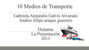 Medios de Transporte