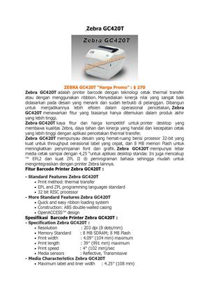 Zebra Gc420t
