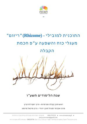 "ריזום" (Rhizome) - התוכנית למובילי מעגלי כוח והשפעה ע"פ חכמת הקבלה