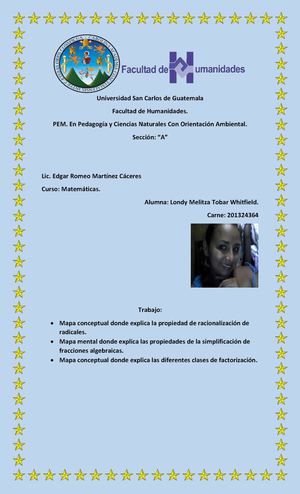 Mapa conceptual de propiedades de racionalizacion de radicales