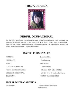Hoja De Vida