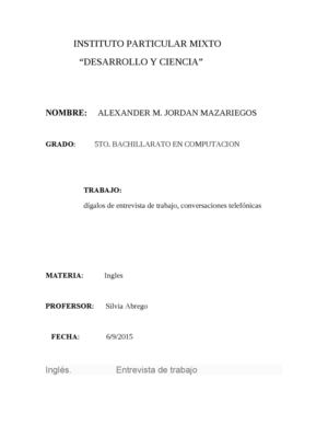 Ingles Dialogos De Trabajo,conversaciones Telefonicas