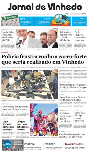 Jornal De Vinhedo Sábado, 19 De Setembro De 2015 Edic 1557