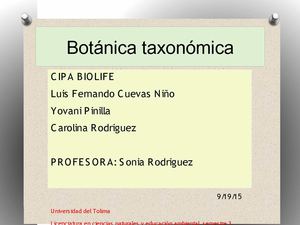 Botánica Taxonómica