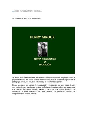 La Teoría De La Resistencia Se Ubica Dentro Del Contexto Actual