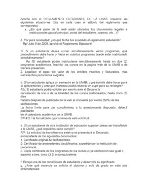 Reglamento Estudiantil