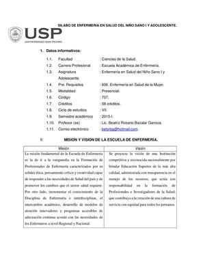 Modelo De Silabo De Asignatura Presencial