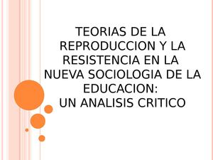 TEORÍAS DE LA REPRODUCCIÓN Y LA RESISTENCIA  de Henry Giroux