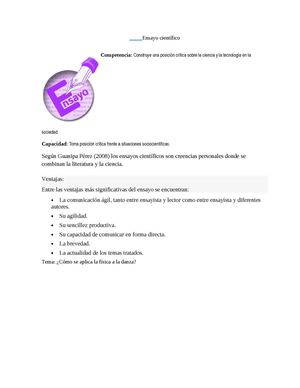 Ensayo Científico