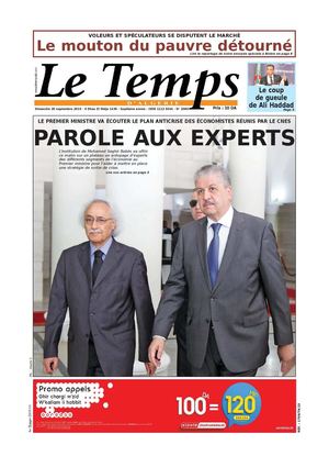 Le Temps d'Algérie Edition du Dimanche 20 Septembre 2015