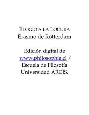 Elogio De La Locura