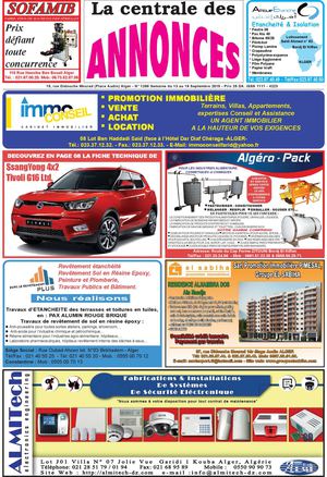 La Centrale des Annonces N° 1268 Semaine du 13 au 19 Septembre 2015