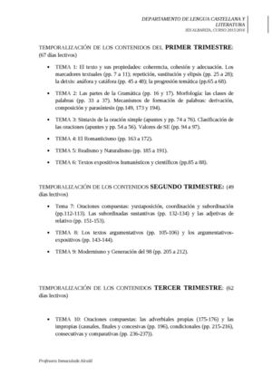 Temporalización 4º 2013 14