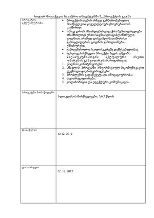 პროექტის გეგმა