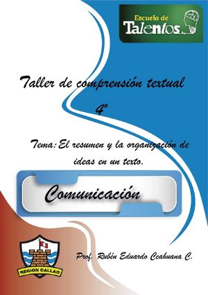 El Resumen Y La Organización De Ideas En Un Texto