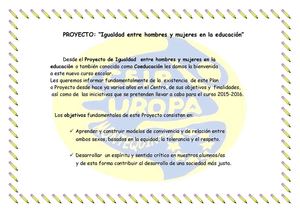 Díptico Proyecto Coeducación