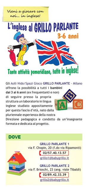 L'inglese al GRILLO 3-6 15/16