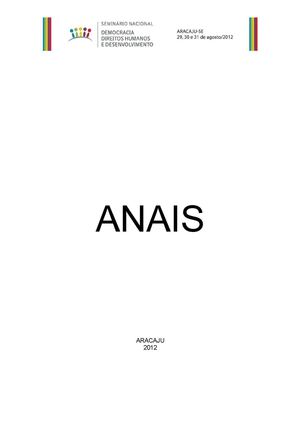 ANAIS D HUMANOS SERGIPE