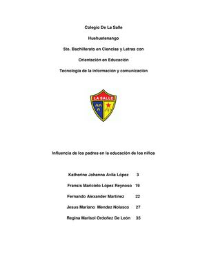 Calaméo - Influencia De Los Padres En La Educación De Sus Hijos
