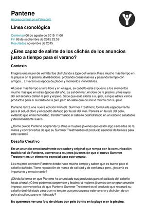 E Yeka Pantene Contest Brief